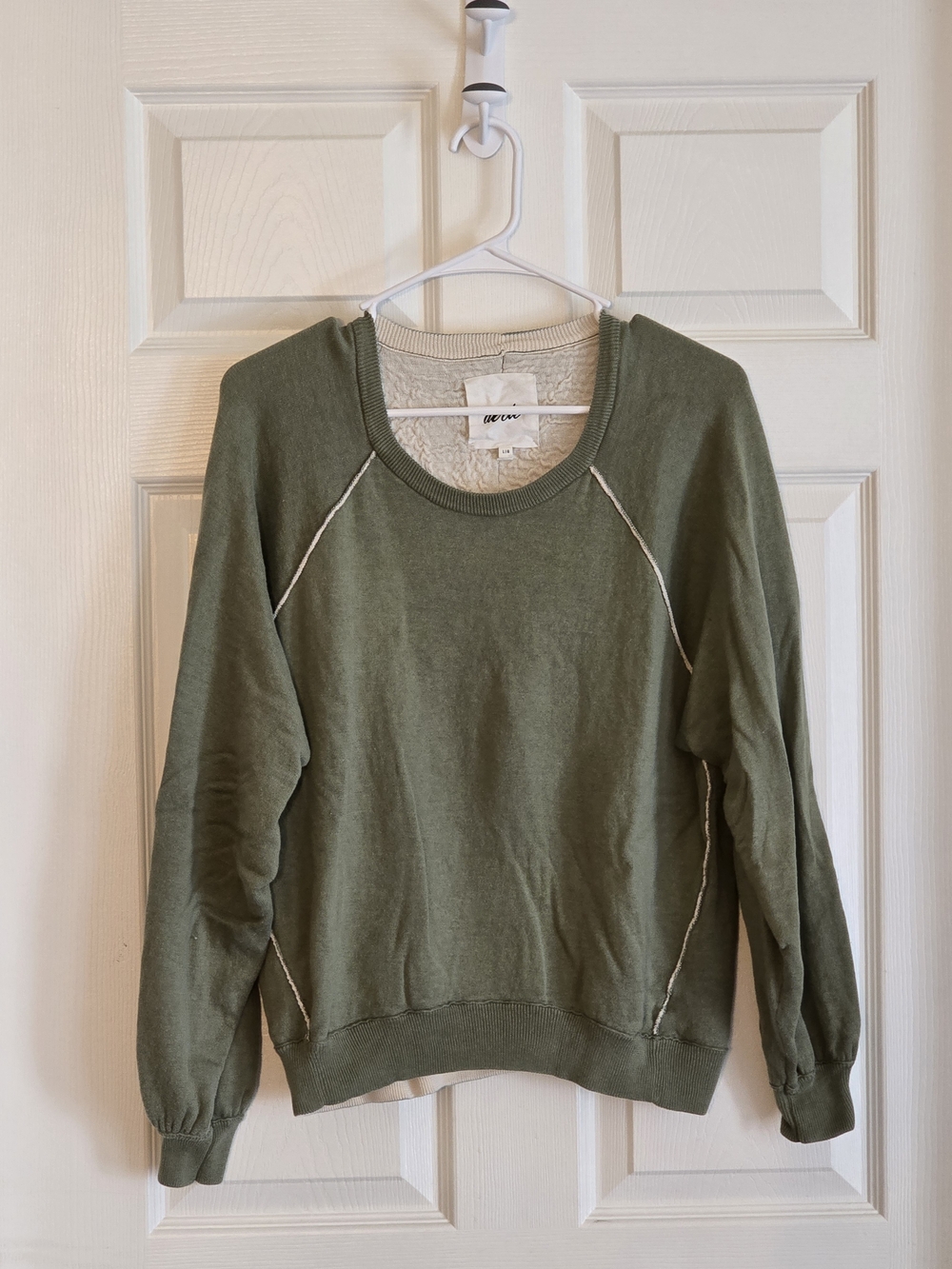 Aerie Women's Olive Green Crewneck Sweater - Large